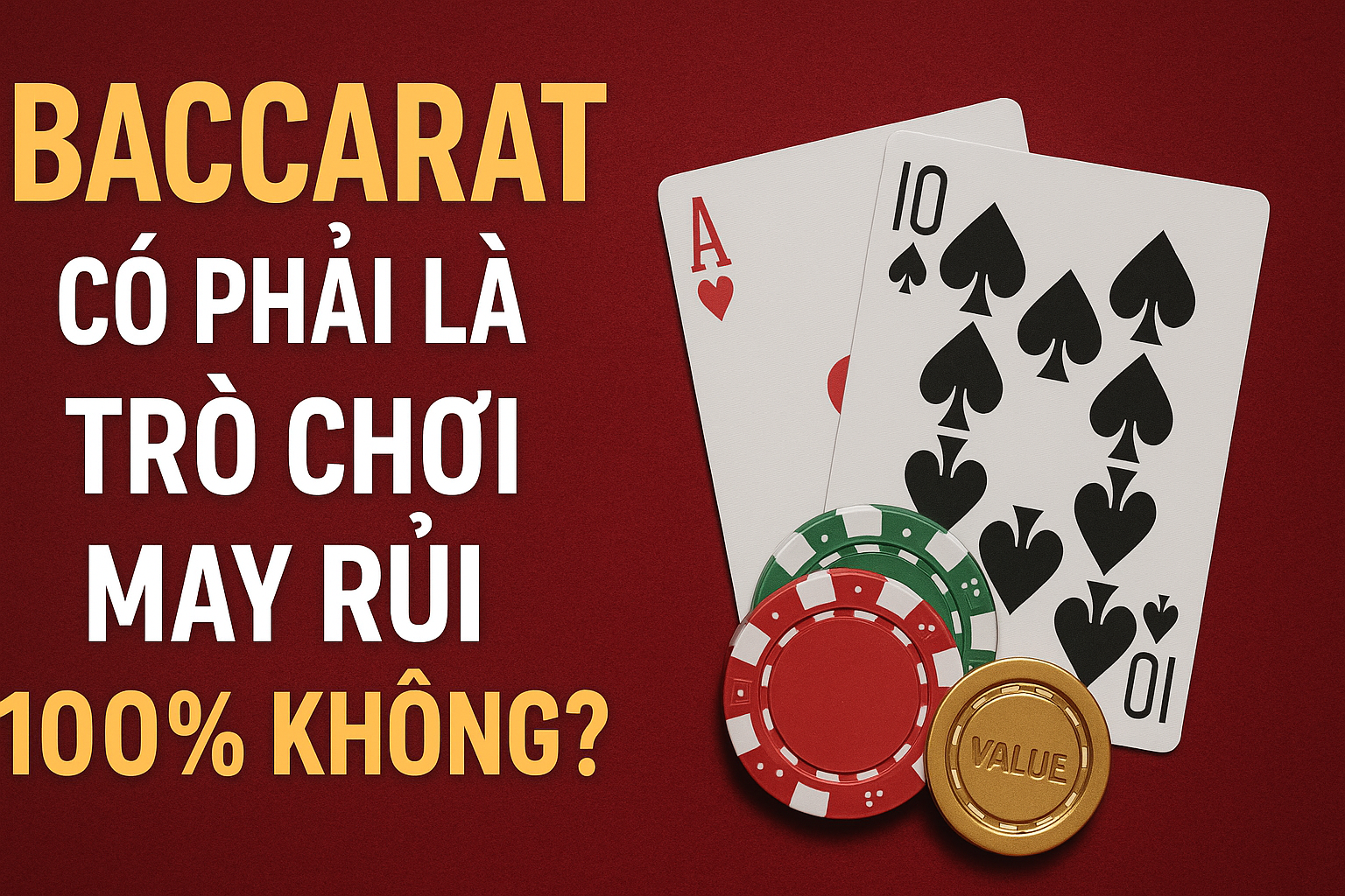 Baccarat Có Phải Là Trò Chơi May Rủi 100% Không? Sự Thật Đằng Sau Sự May Rủi